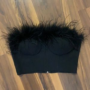 BOOHOO fringe corset top